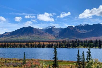 View from the train from Denali National Park, Alaska.