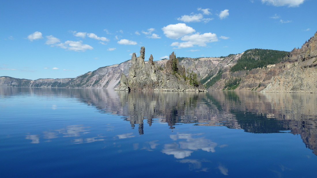 Pictures can't describe how beautiful the water is at Crater Lake National Park. The only way to get on the water is through a boat tour with a park ranger. 